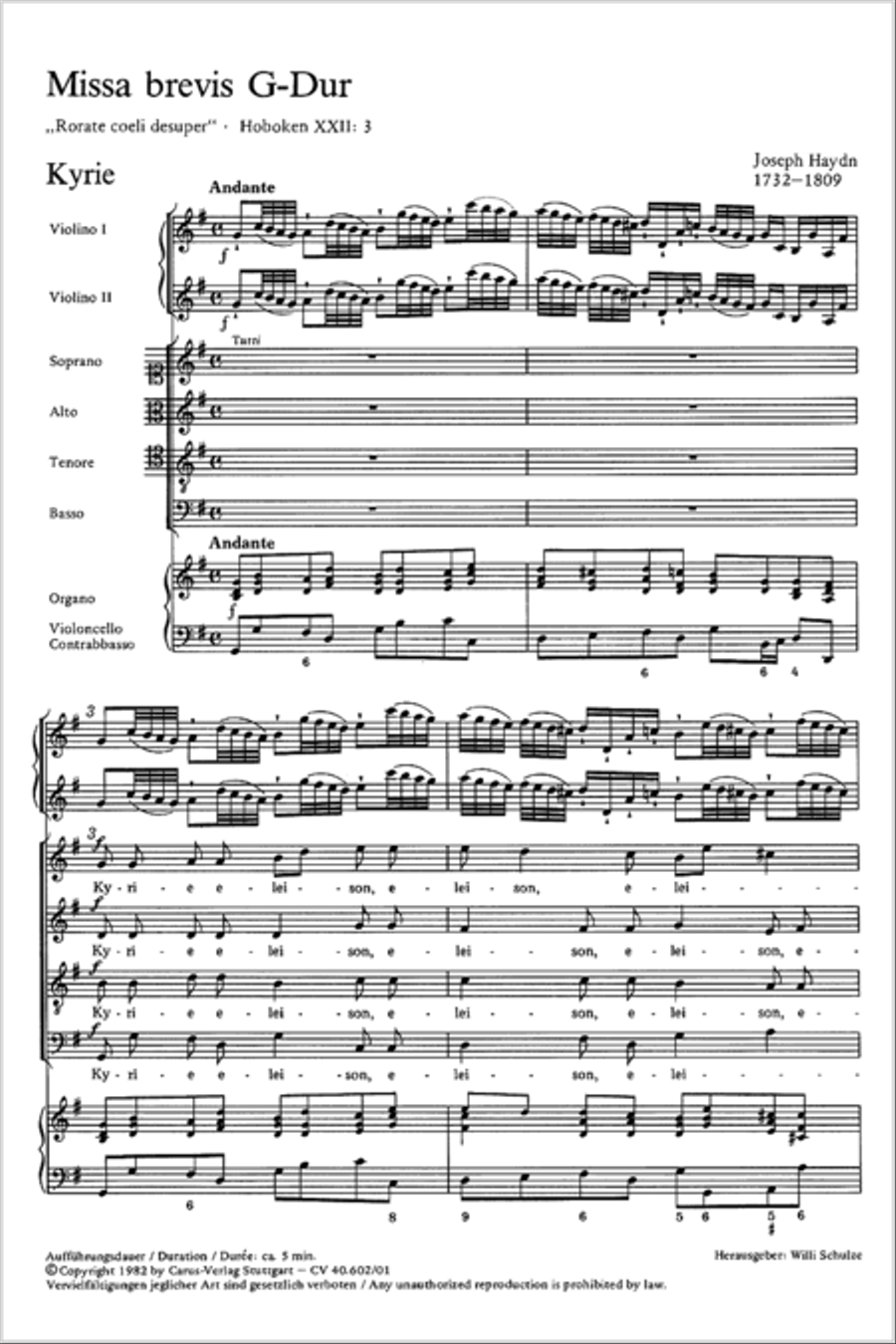 Missa brevis 4-Part scores gallery preview page 22