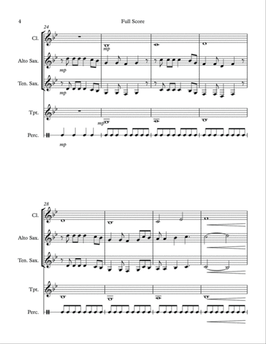 Feliz Navidad Small Ensemble scores gallery preview page 5
