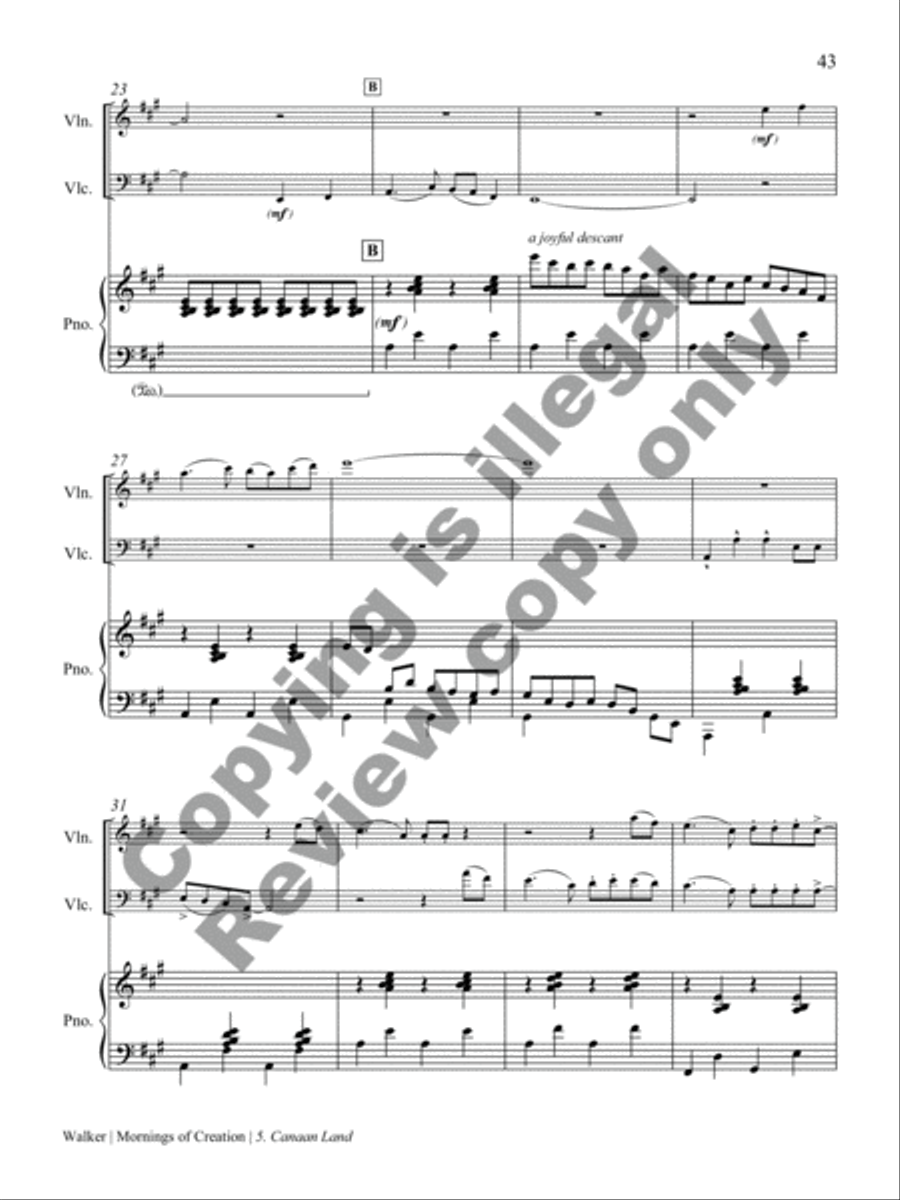 Mornings of Creation Piano Trio scores gallery preview page 41
