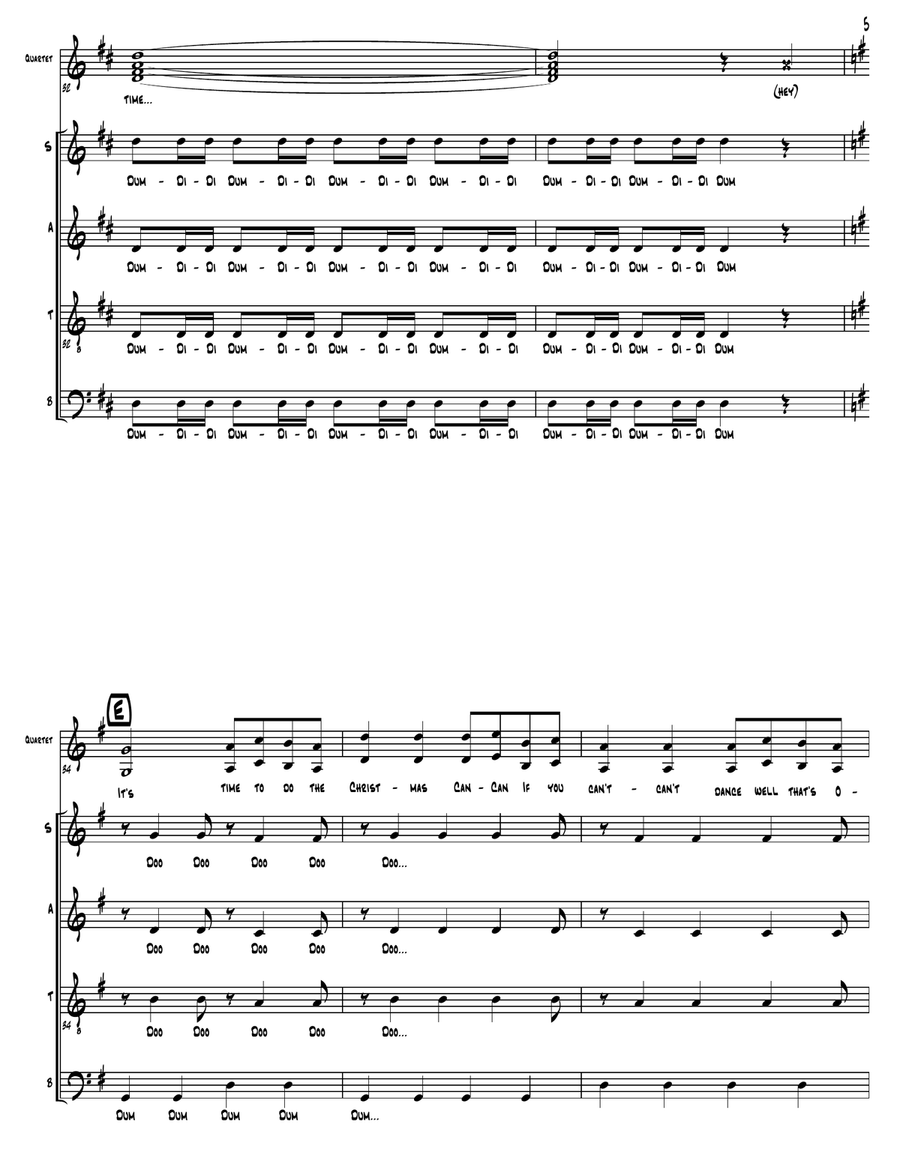 The Christmas Can-Can (as performed by Straight No Chaser) - SATB 4-Part scores gallery preview page 6