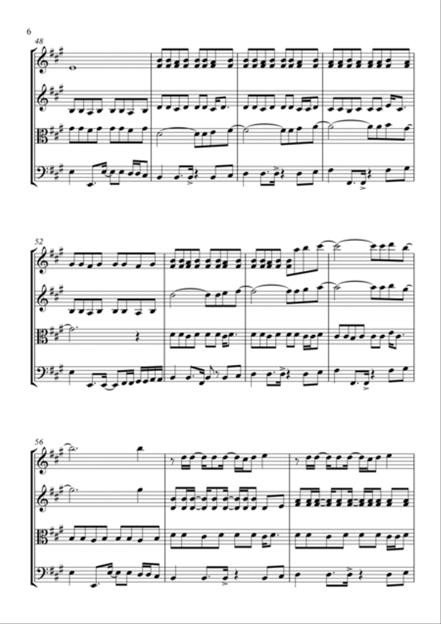 Get Lucky String Quartet scores gallery preview page 6