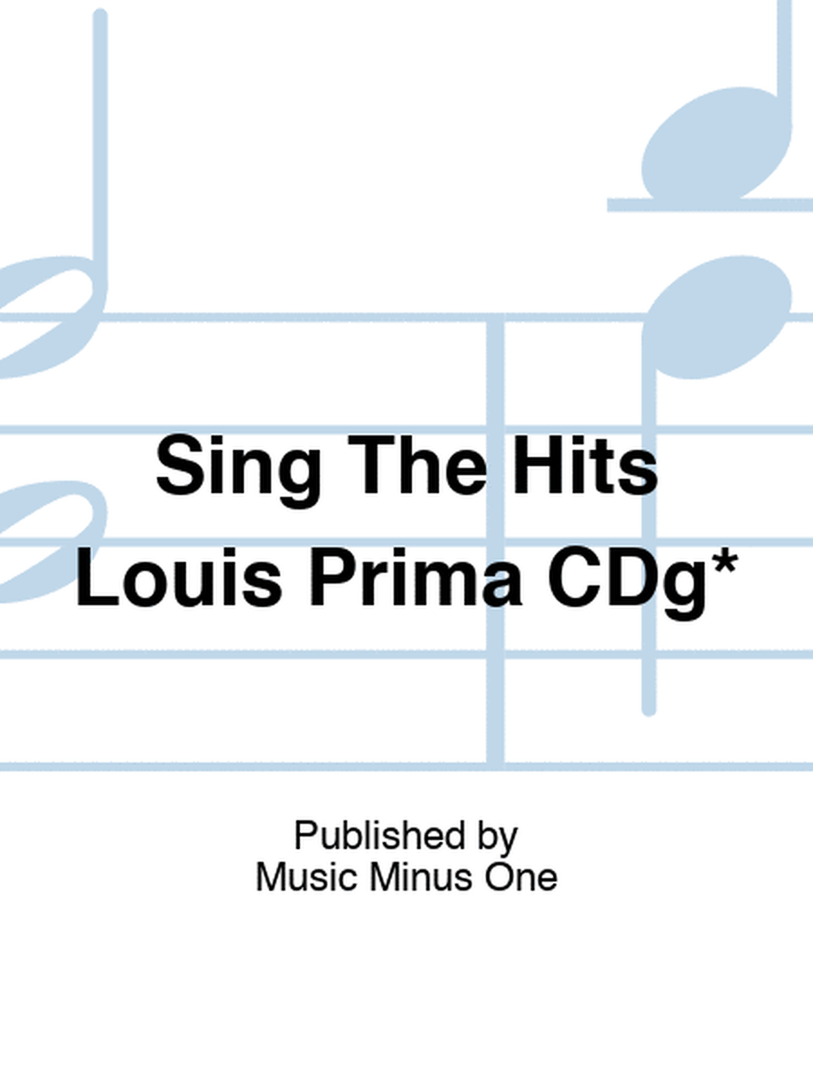 Sing The Hits Louis Prima CDg*