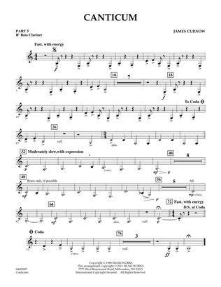 Canticum - Pt.5 - Bb Bass Clarinet