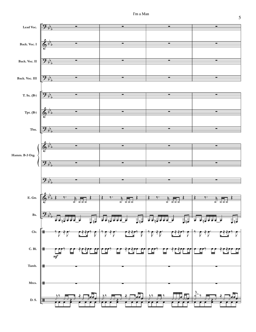 I'm A Man Small Ensemble scores gallery preview page 5