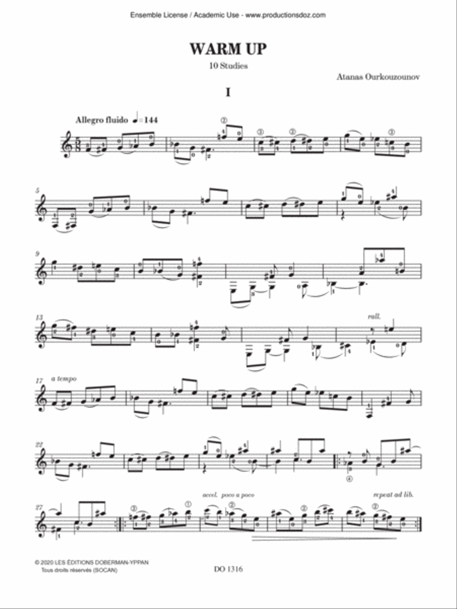 Warm up Classical Guitar scores gallery preview page 3