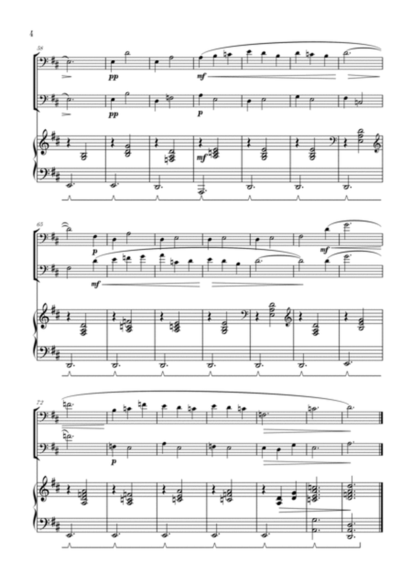 Gymnopédie no 1 | Trombone Duet | Original Key| Piano accompaniment |Easy intermediate image number null