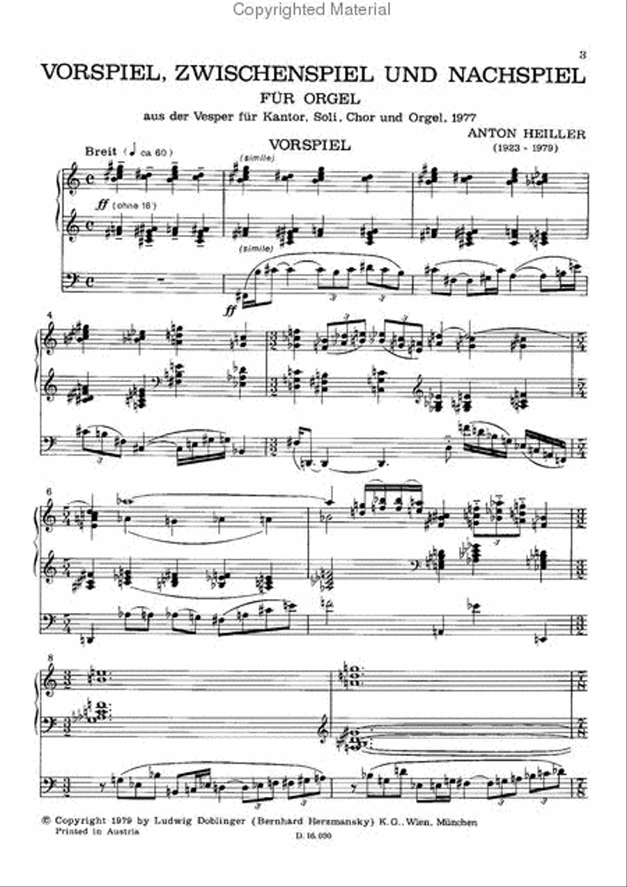 Vorspiel, Zwischenspiel und Nachspiel Organ scores gallery preview page 2