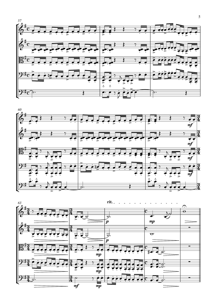 Lament for String Orchestra String Orchestra scores gallery preview page 5