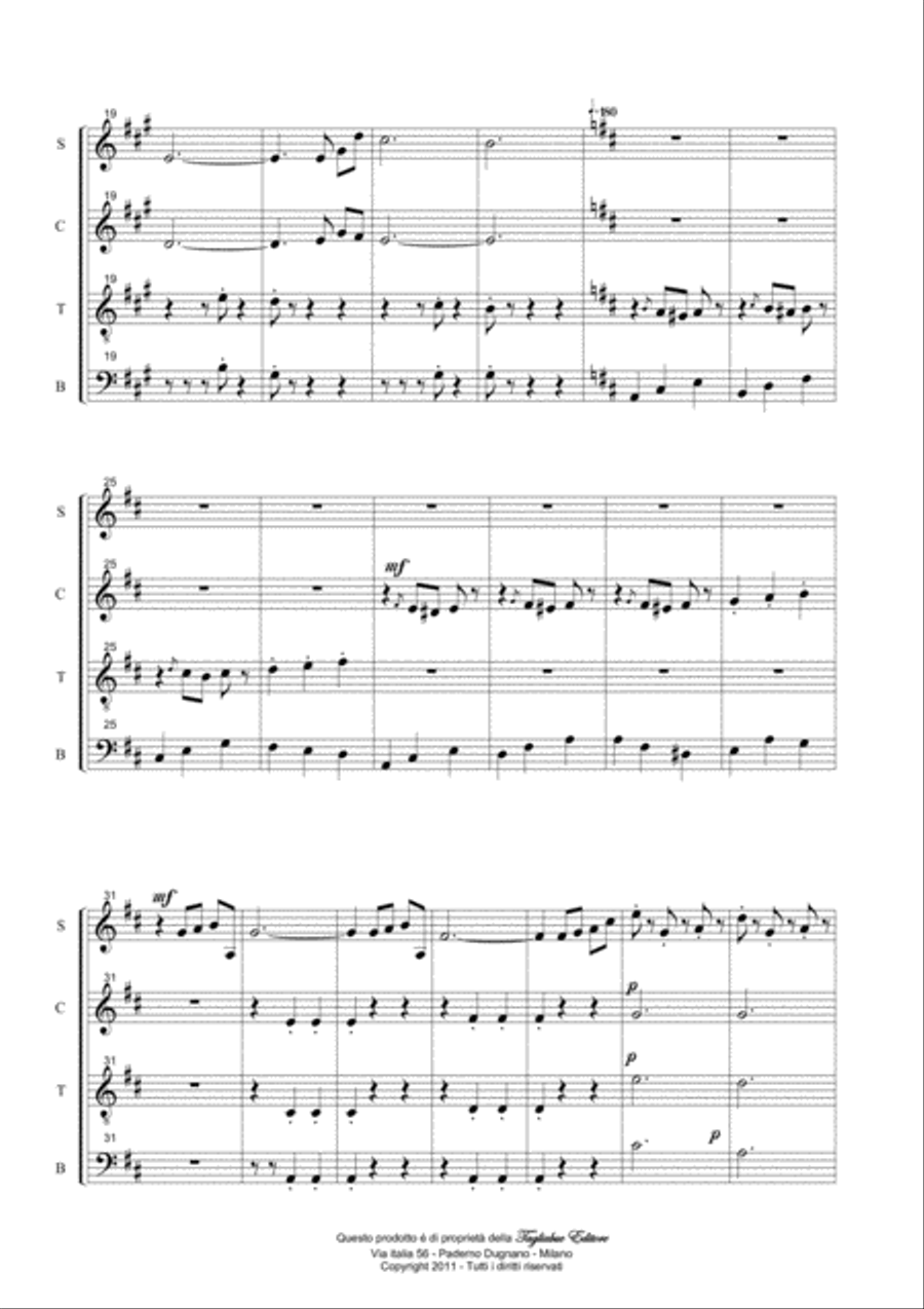 An der schönen blauen Donau - Arr. for SATB Choir 4-Part scores gallery preview page 3