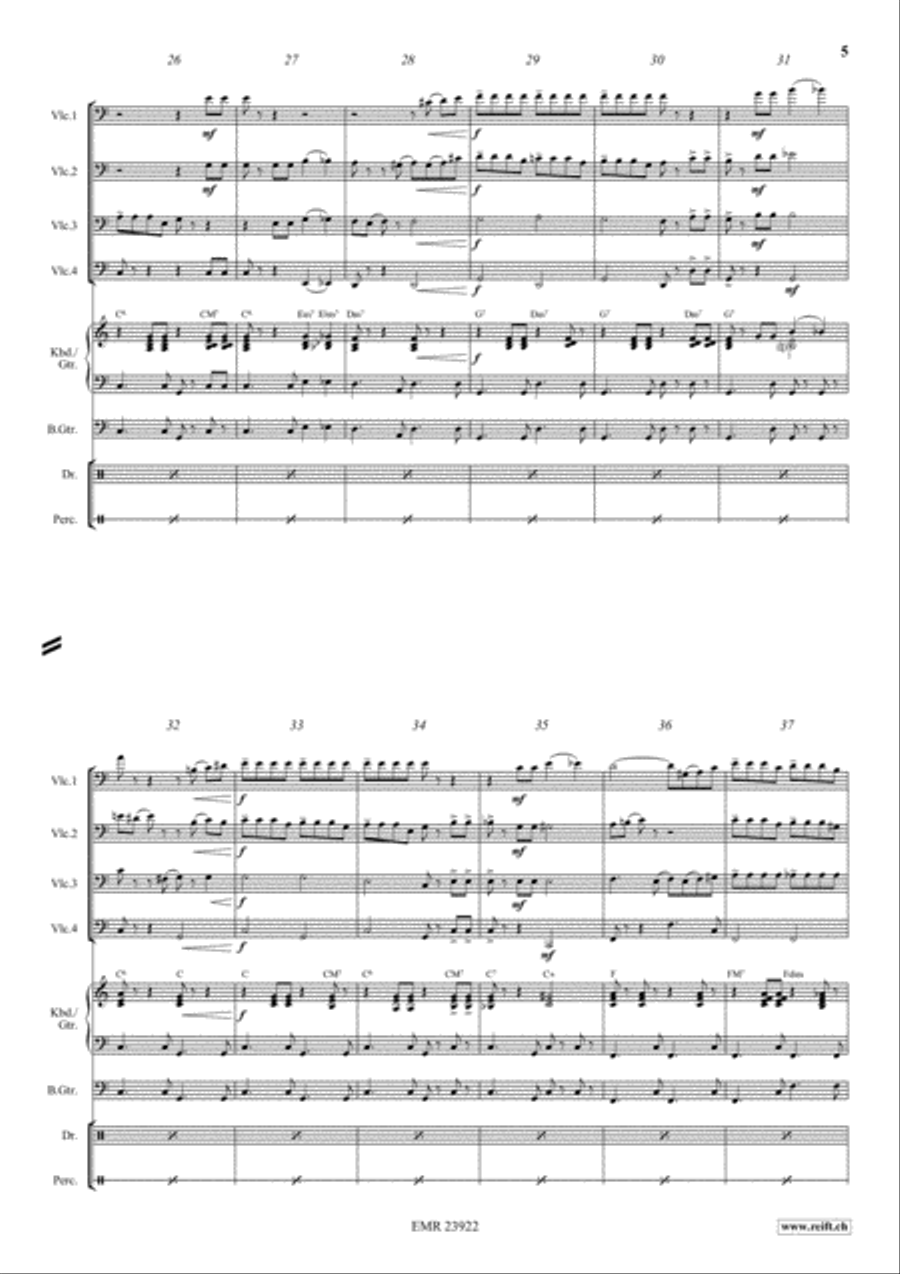Cha Cha - Cuba Libre Cello scores gallery preview page 5