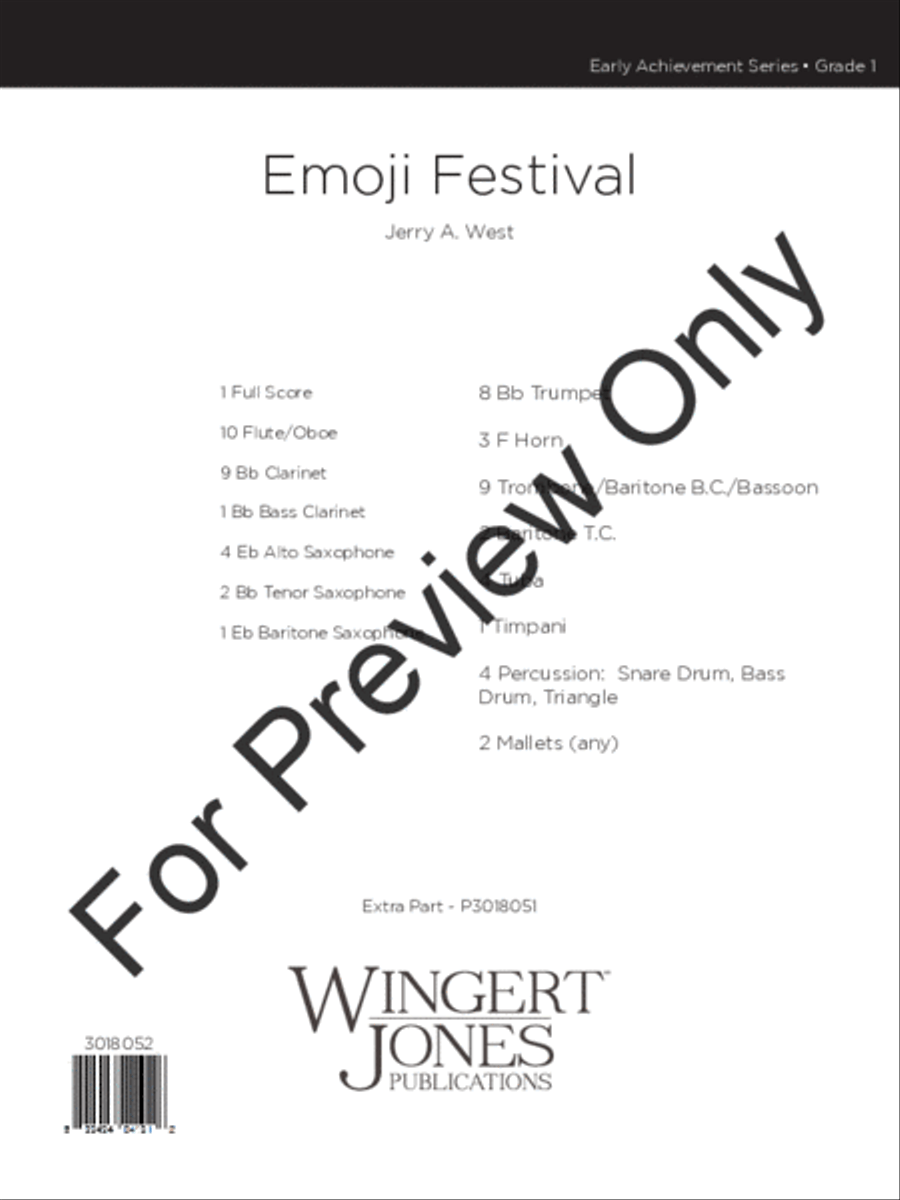 Emoji Festival (Score) Emoji Festival (Score) Concert Band scores gallery preview page 2