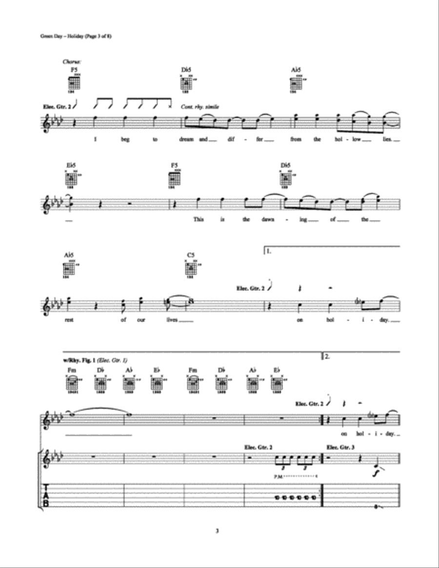 Holiday Electric Guitar scores gallery preview page 3