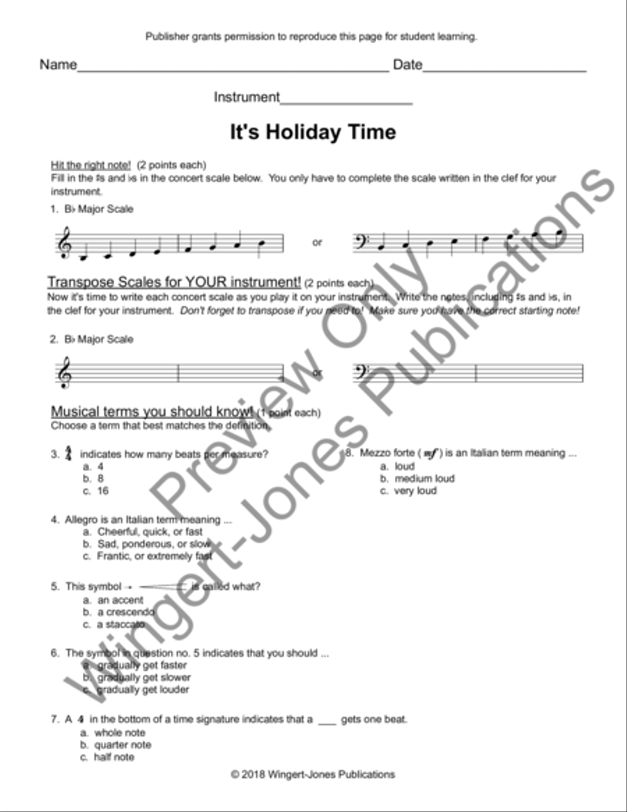 It's Holiday Time! Concert Band scores gallery preview page 16