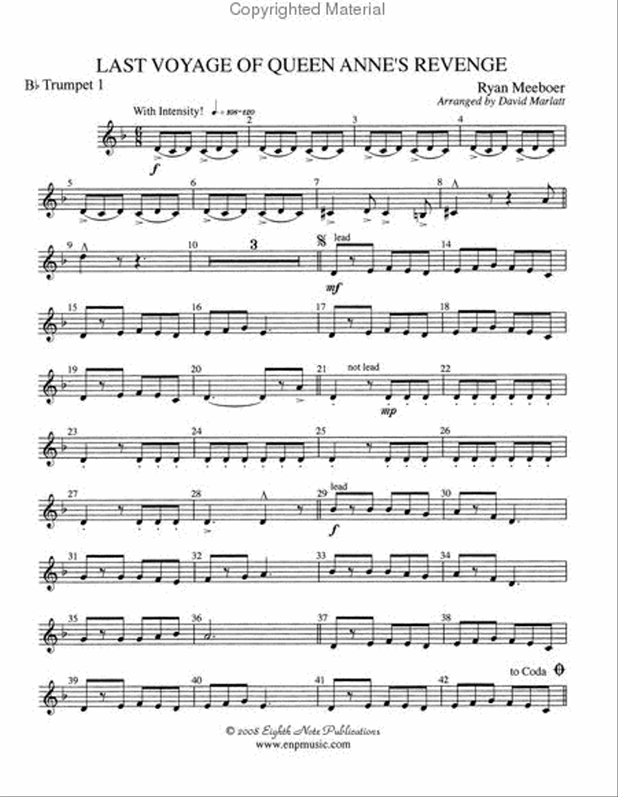 Last Voyage of Queen Anne's Revenge Brass Quintet scores gallery preview page 4