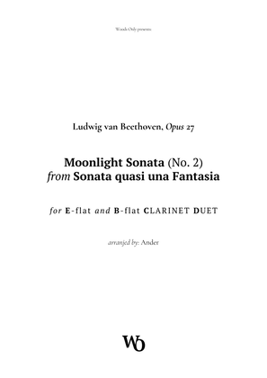Moonlight Sonata by Beethoven for E-flat and B-flat Clarinet Duet
