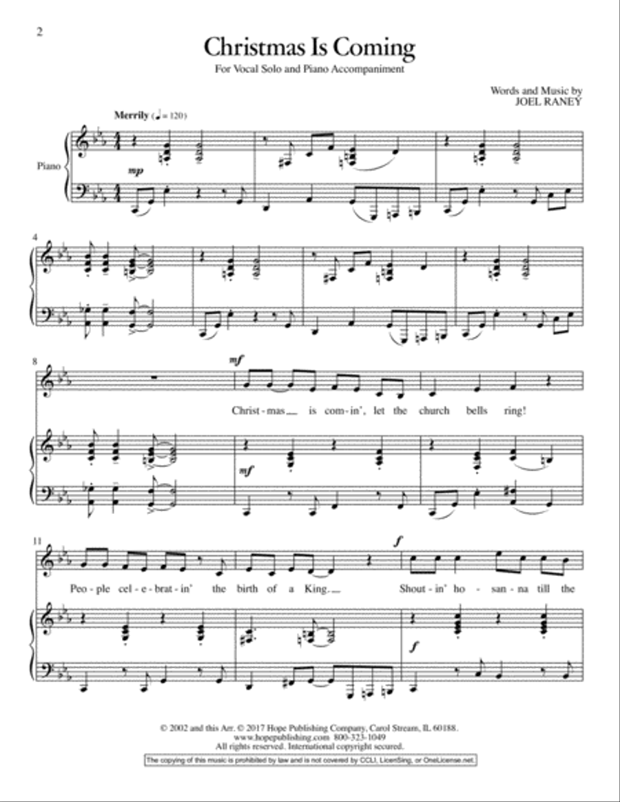 Christmas Is Coming Handbell Choir scores gallery preview page 2