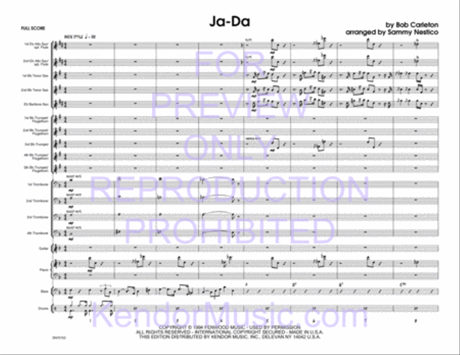 Ja-Da Ja-Da Jazz Ensemble scores gallery preview page 2