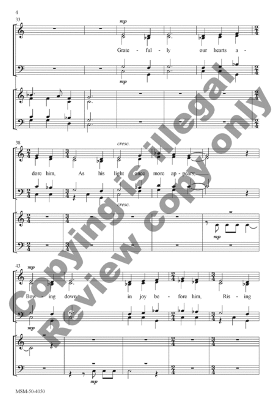 Christ Is Risen! Alleluia! 4-Part scores gallery preview page 4