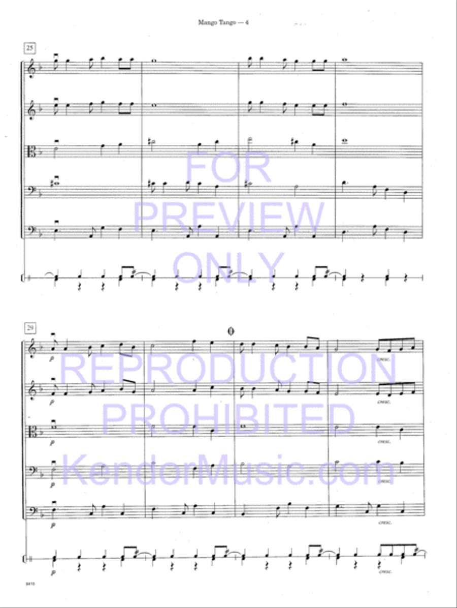 Mango Tango (Full Score) String Orchestra scores gallery preview page 7
