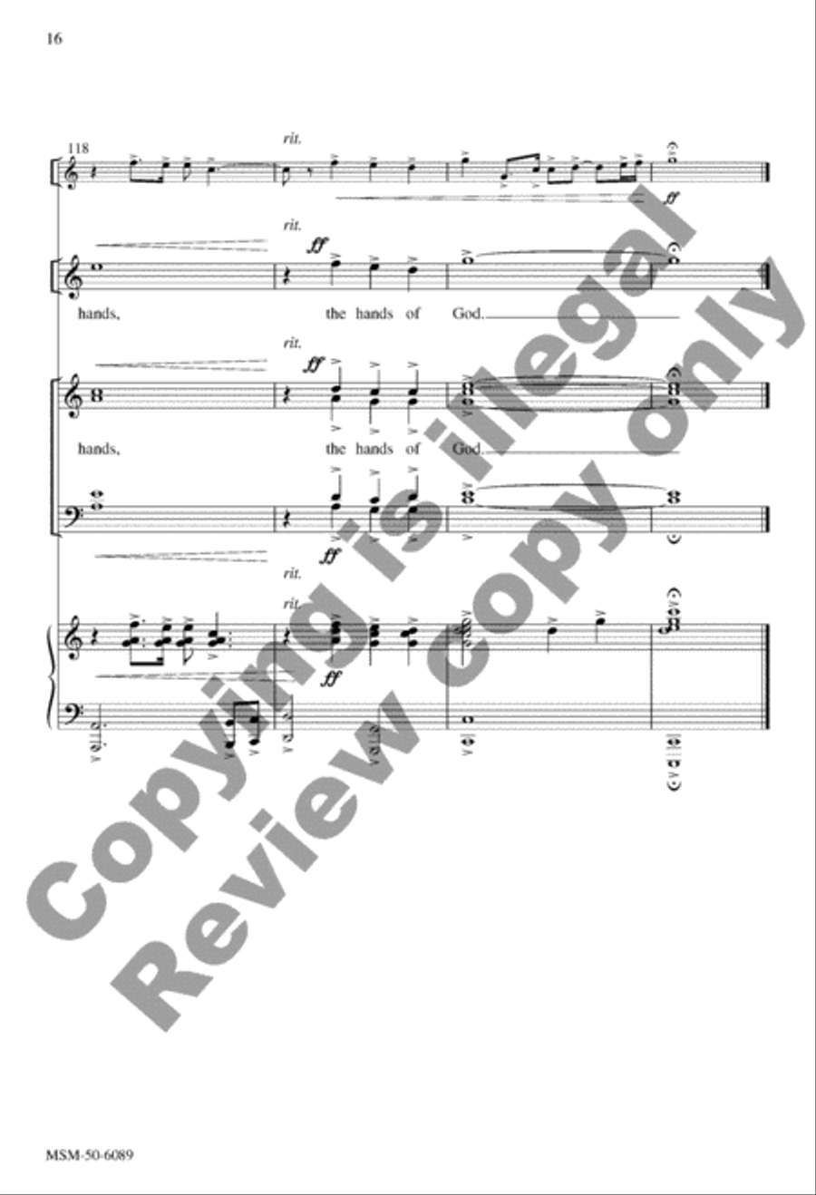 Hands of God (Choral Score) image number null