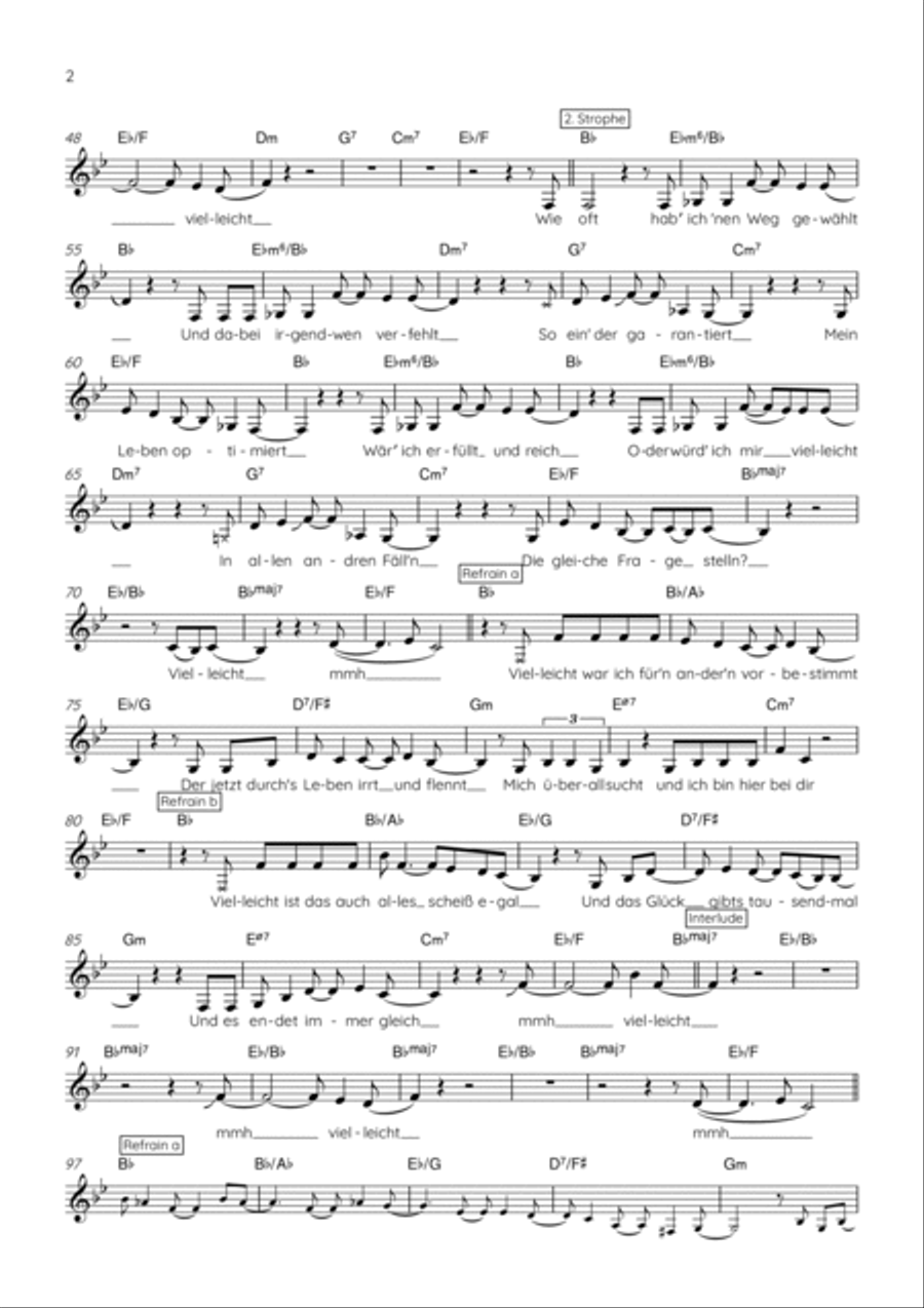 Vielleicht Vielleicht Piano scores gallery preview page 2