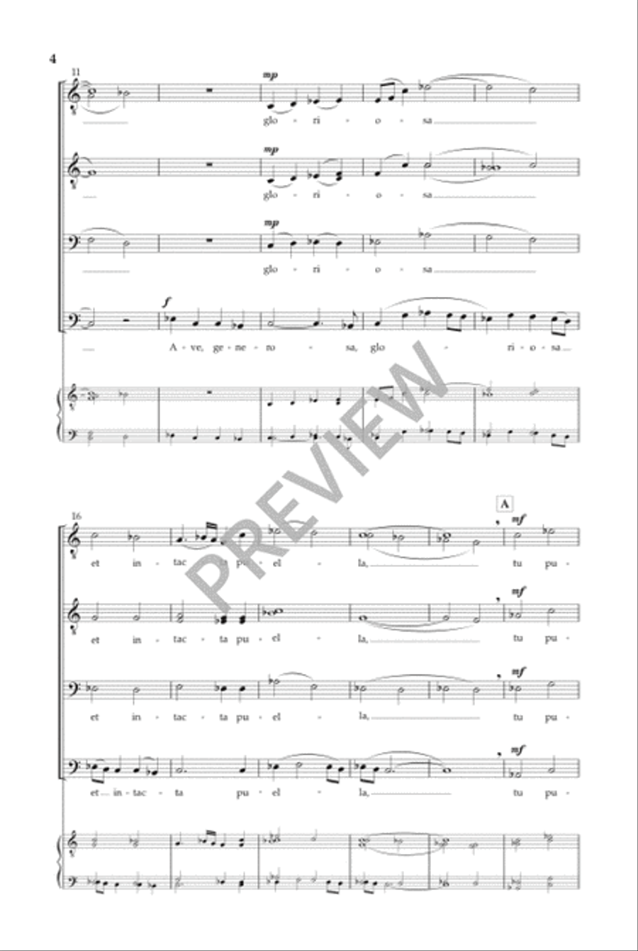Ave Generosa (TTBB) TTBB scores gallery preview page 5