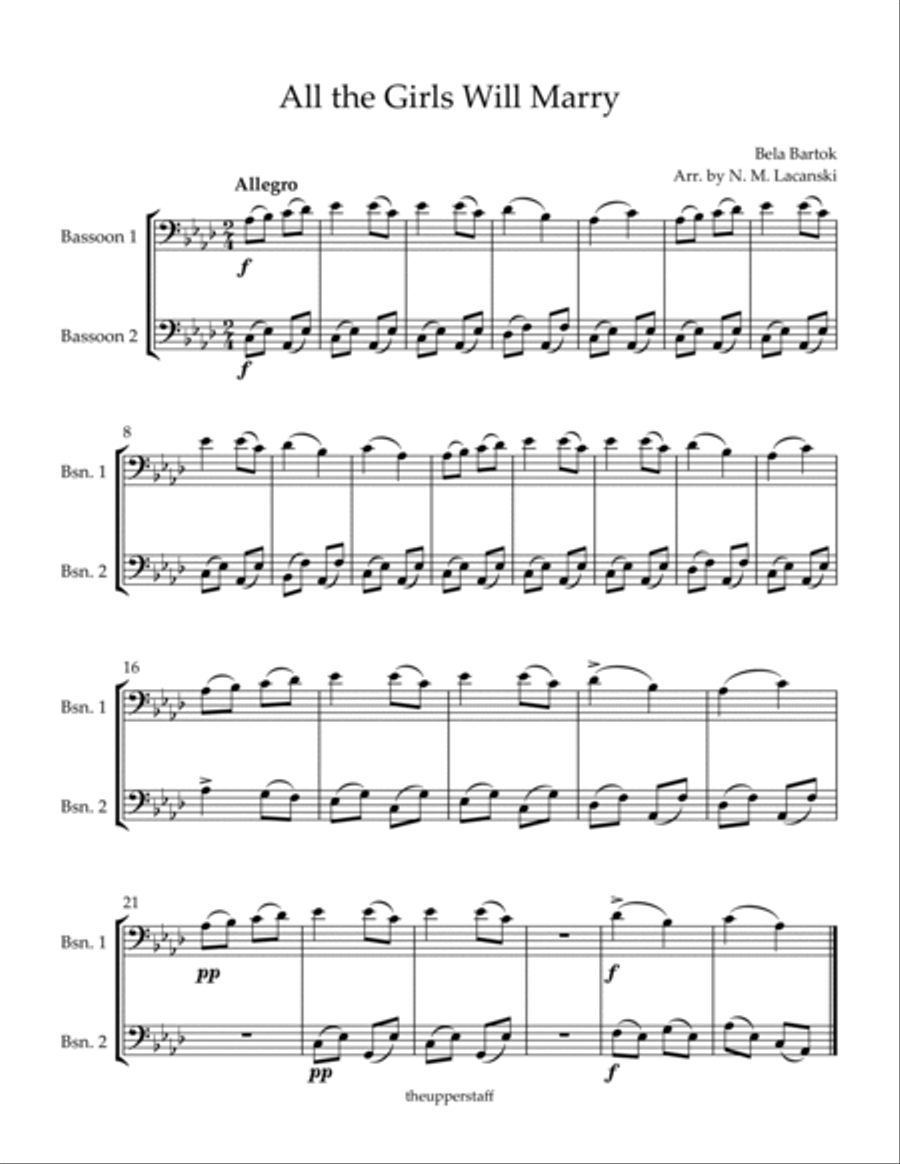 All the Girls Will Marry Woodwind Duet scores gallery preview page 2