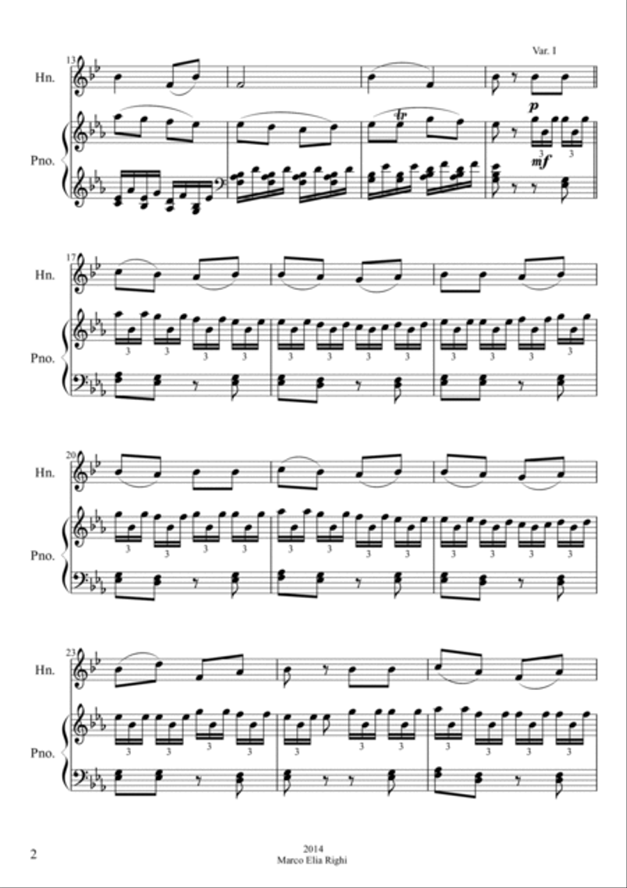 Variations on a theme by Beethoven Brass Duet scores gallery preview page 2