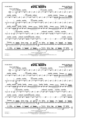 Evil Ways (arr. Paul Murtha) - Snare Drum