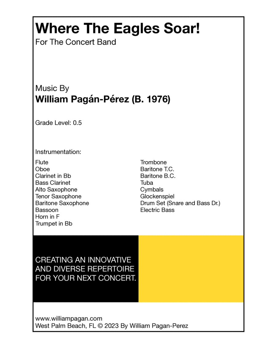 Where The Eagles Soar! Concert Band - Digital Sheet Music