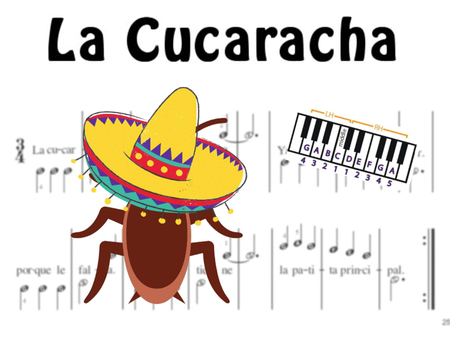 La Cucaracha - Pre-Staff Alpha Notation by Traditional - Voice