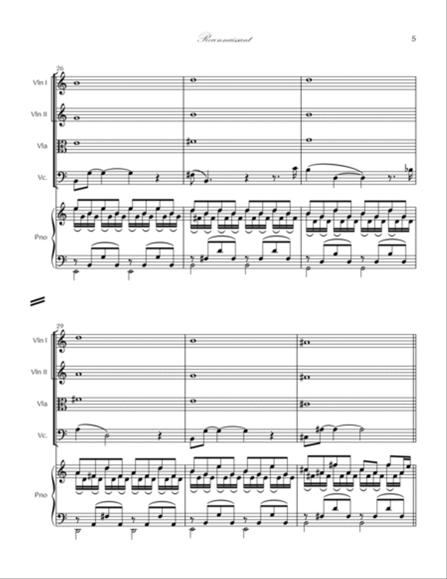 09. Reconnaissant Piano Quintet Piano Quintet scores gallery preview page 5