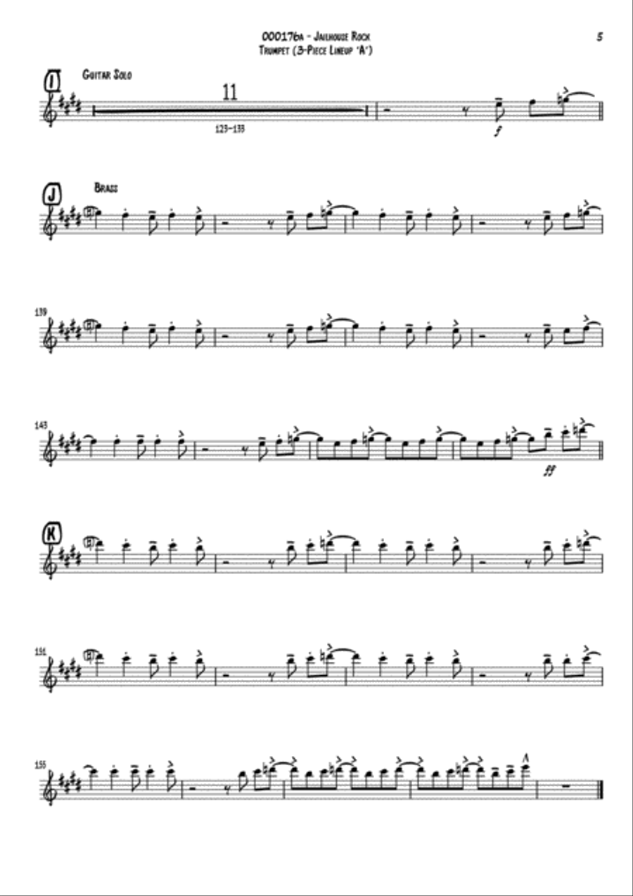 Jailhouse Rock Small Ensemble scores gallery preview page 5
