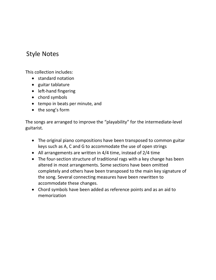 Relaxing with Ragtime Songbook, Volume 1 Guitar Tablature scores gallery preview page 4