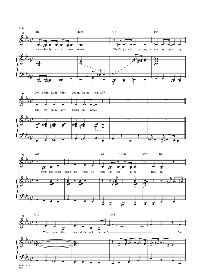 Roxie (from Chicago) Roxie (from Chicago) Voice scores gallery preview page 2