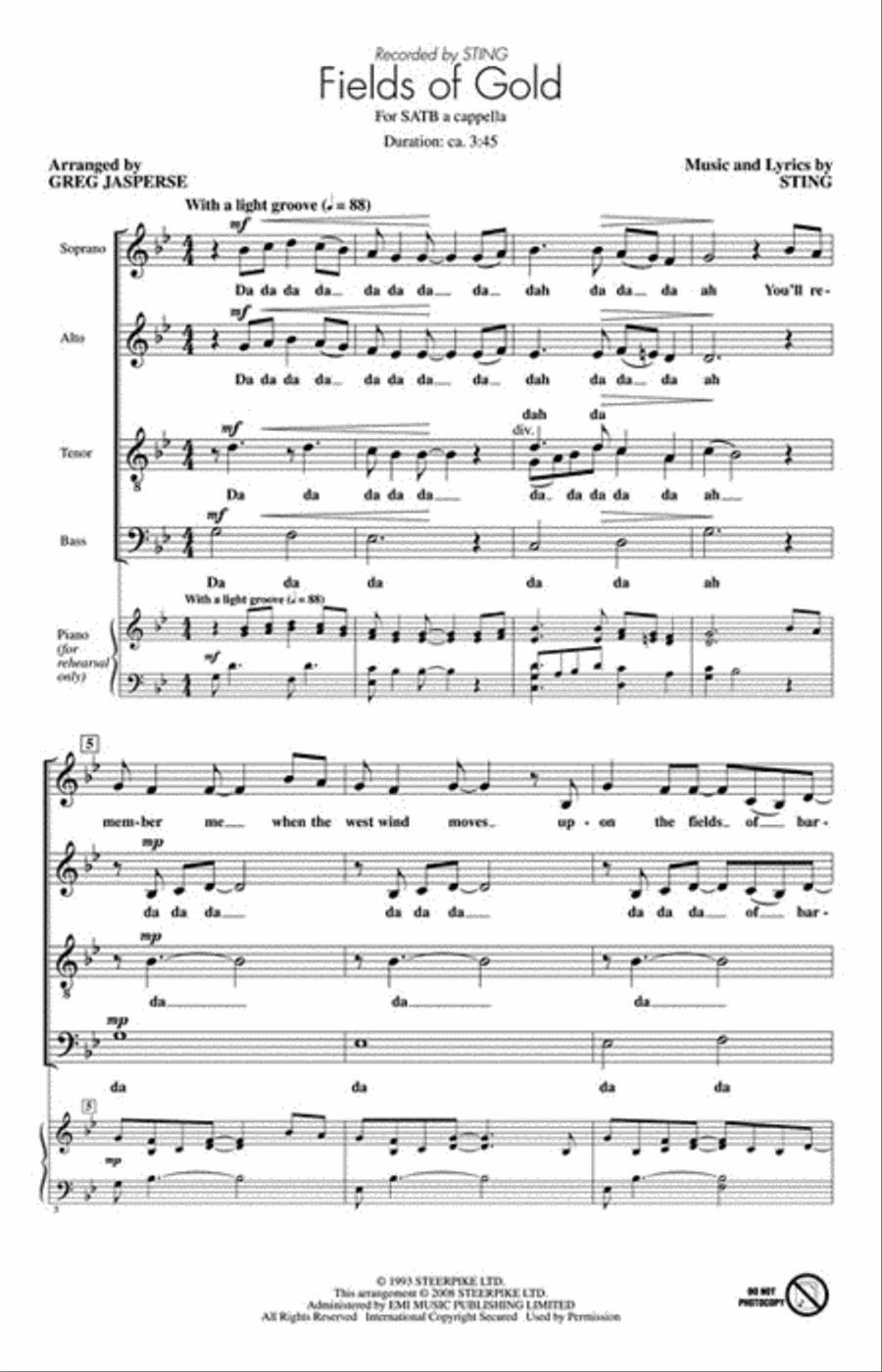 Fields of Gold Divisi scores gallery preview page 2