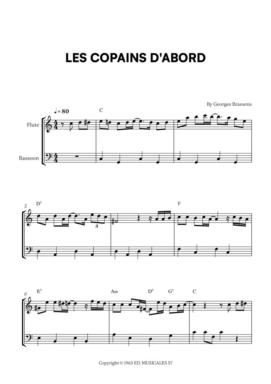 Les Copains D'abord Woodwind Duet scores gallery preview page 1