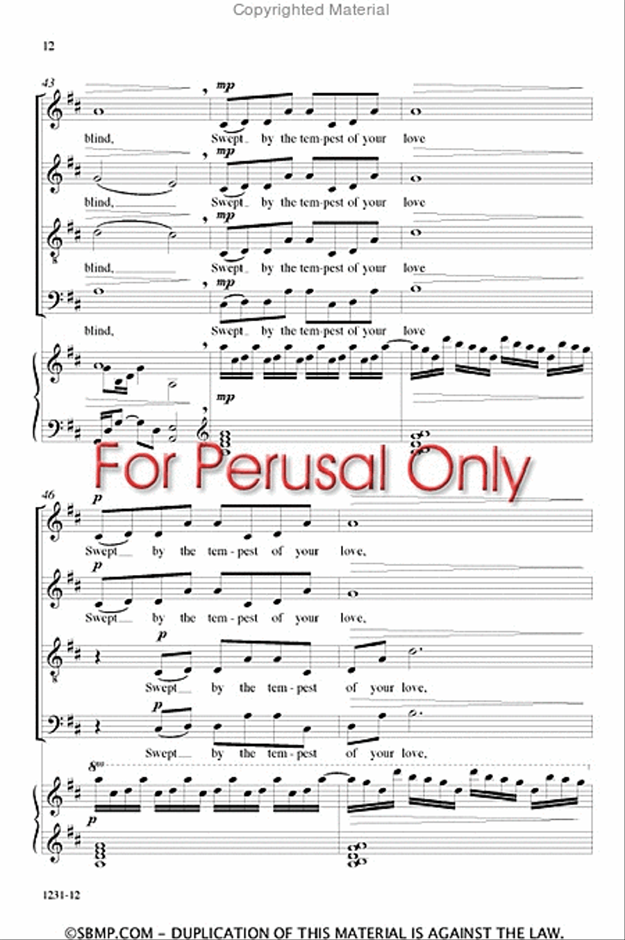 I Am Not Yours - SATB Octavo 4-Part scores gallery preview page 11