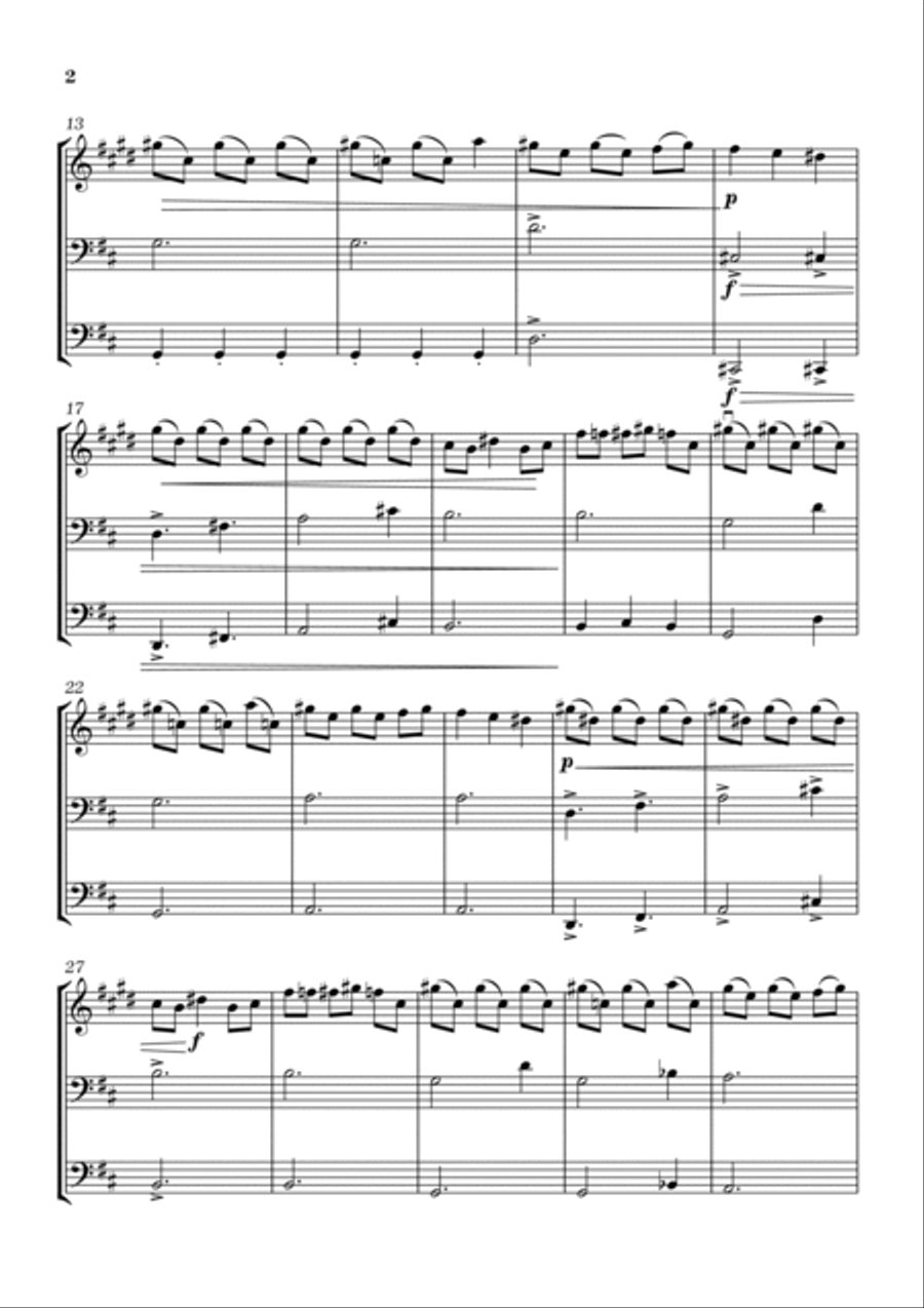 Fallen Down Brass Trio scores gallery preview page 2