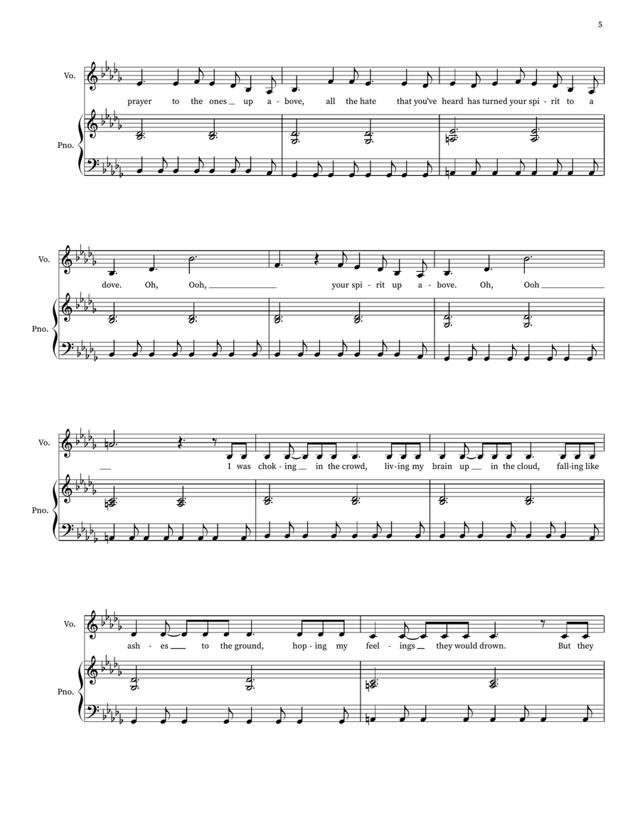 Believer Believer Piano, Vocal scores gallery preview page 5