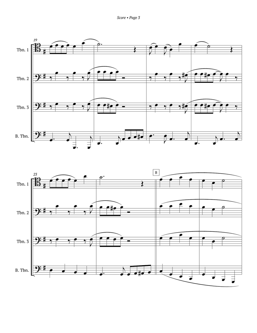Rudolph The Red-nosed Reindeer Brass Quartet scores gallery preview page 4