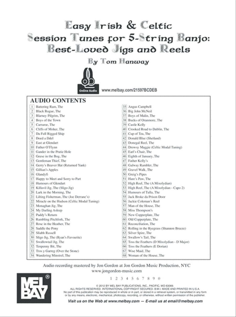 Easy Irish and Celtic Session Tunes For 5-String Banjo: Best-Loved Jigs and Reels Banjo scores gallery preview page 2