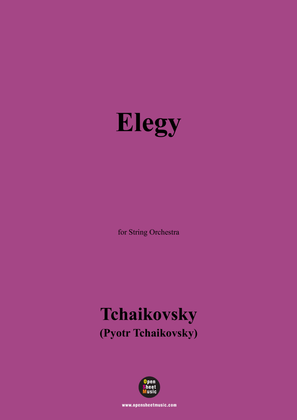 Book cover for Tchaikovsky-Elegy,for String Orchestra