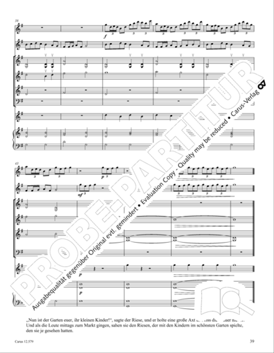 Der Garten des Riesen Children's Choir scores gallery preview page 44
