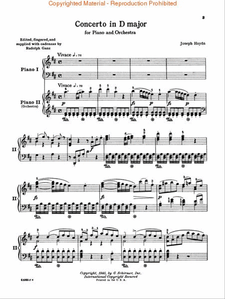 Concerto in D Piano scores gallery preview page 2