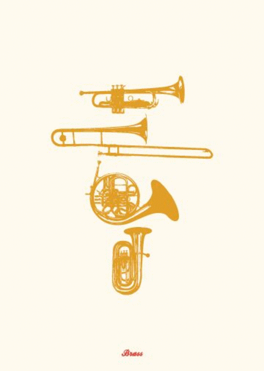 Brass Instruments - Greeting Card