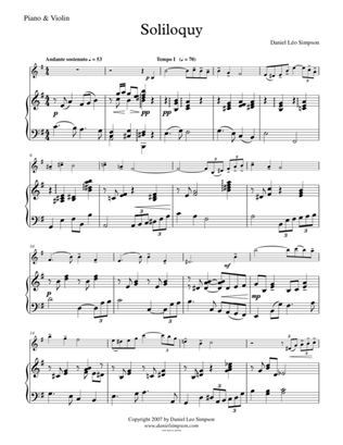 Soliloquy (Violin & Piano)