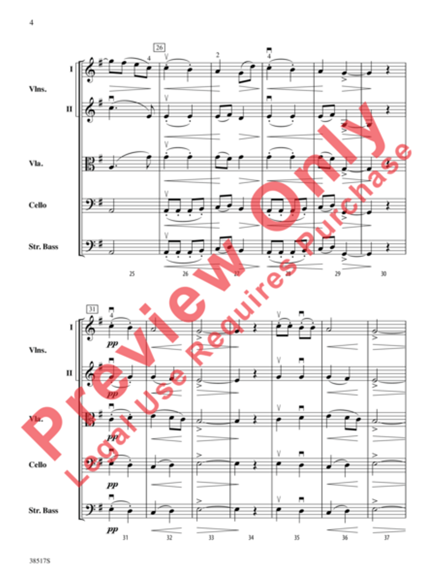 Serenade for Strings String Orchestra scores gallery preview page 11