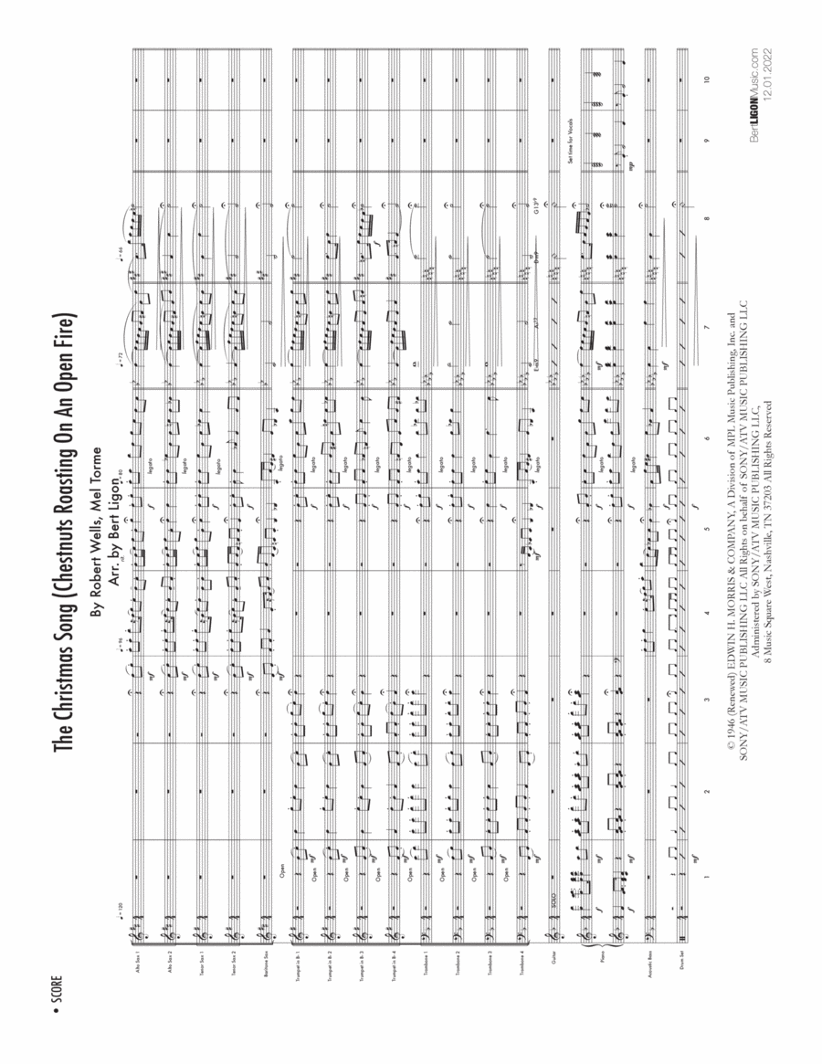 The Christmas Song (chestnuts Roasting On An Open Fire) Jazz Ensemble scores gallery preview page 1