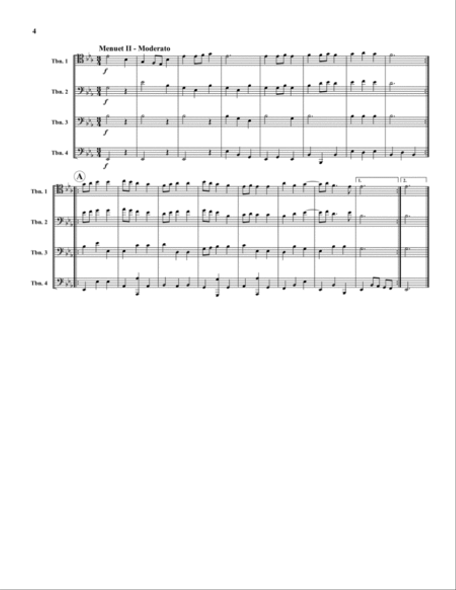 Royal Fireworks Suite Royal Fireworks Suite Trombone Quartet scores gallery preview page 4